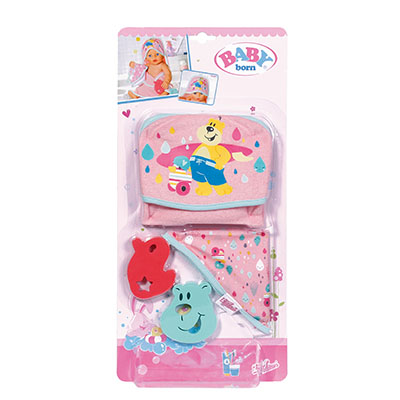 Baby Born Bath Hooded Towel Set